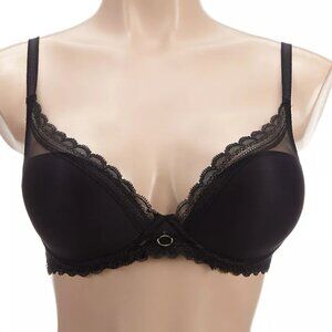 Chantelle Parisian Allure Plunge T-Shirt Bra 34F Black